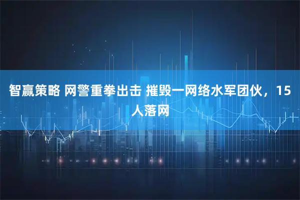 智赢策略 网警重拳出击 摧毁一网络水军团伙，15人落网